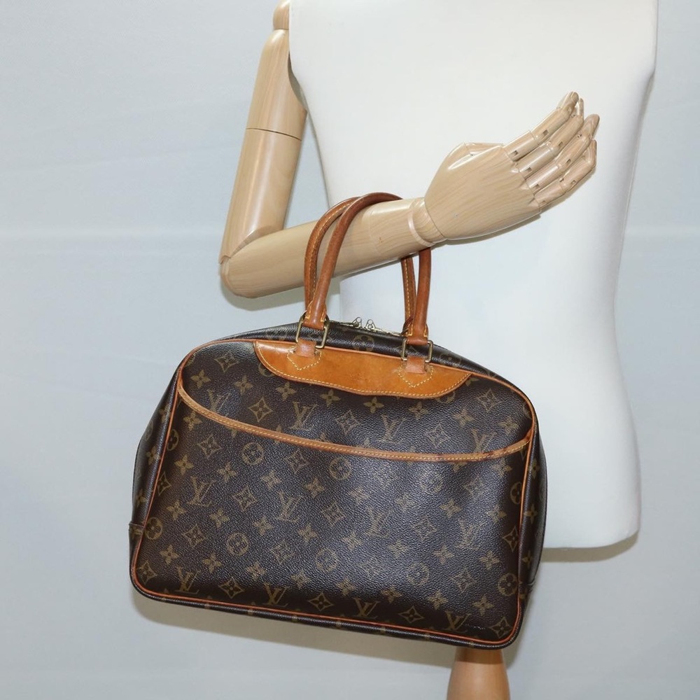 LV Leather Monogram Deauville Handbag
